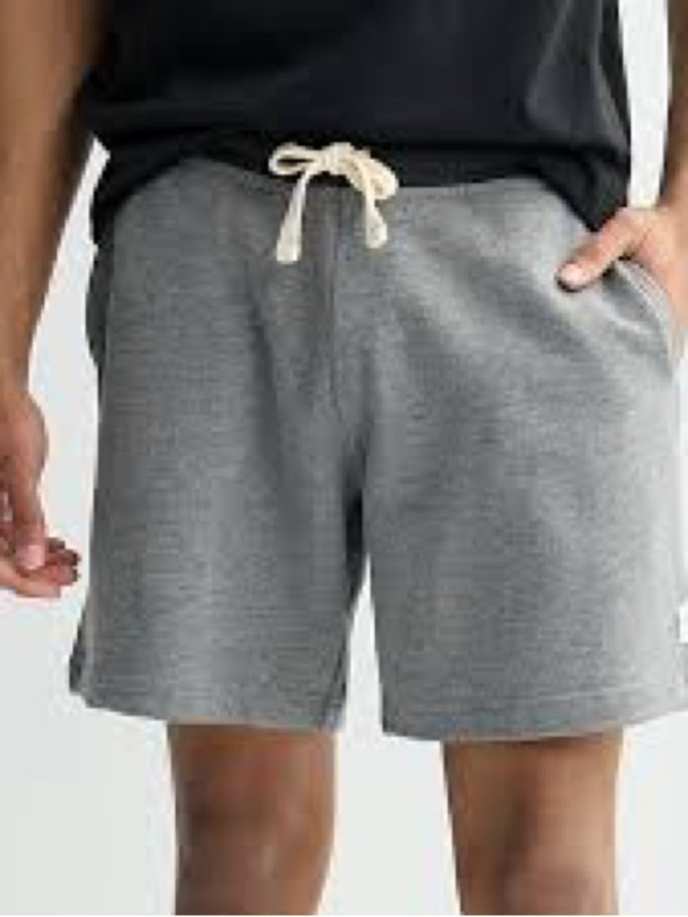 chubbies “The Schwort” Gray Black Knit Drawstring Athleisure Lounge Shorts S